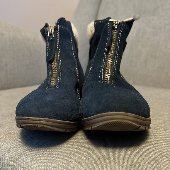 Sporto dark navy leather boot size 6 faux fur lined - Picture 6 of 6